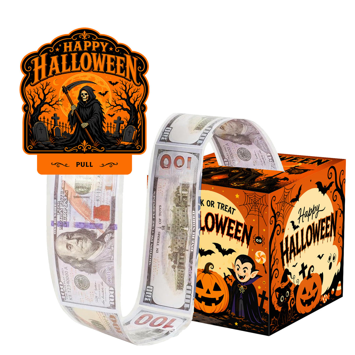 Halloween money pull box