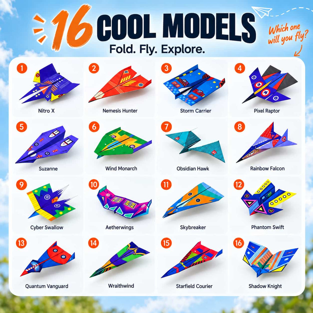 Explore all 16 designs included in every set