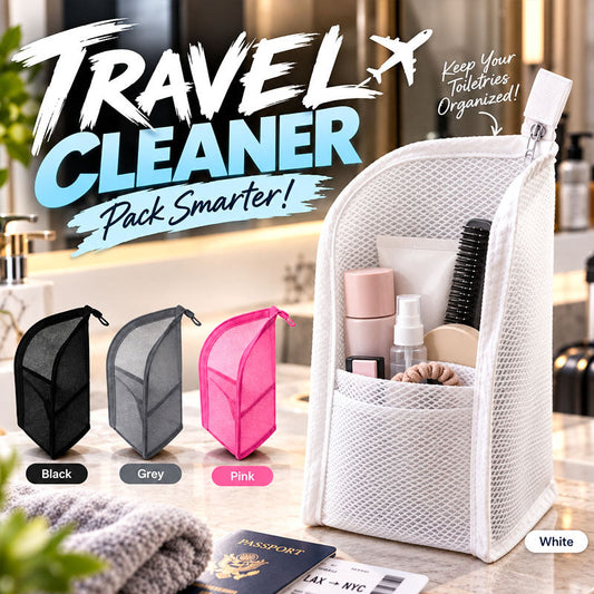 🧳Travel Toiletry Bag Organizer – Stand Up, Lightweight & Space-Saving