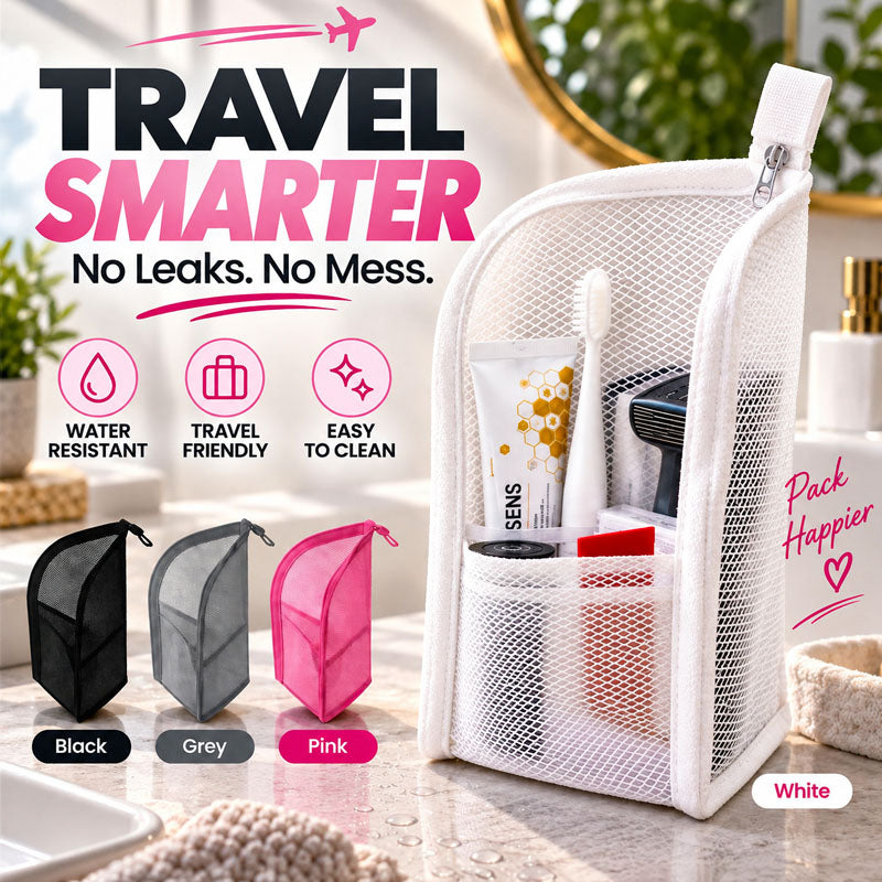 🧳Travel Toiletry Bag Organizer – Stand Up, Lightweight & Space-Saving