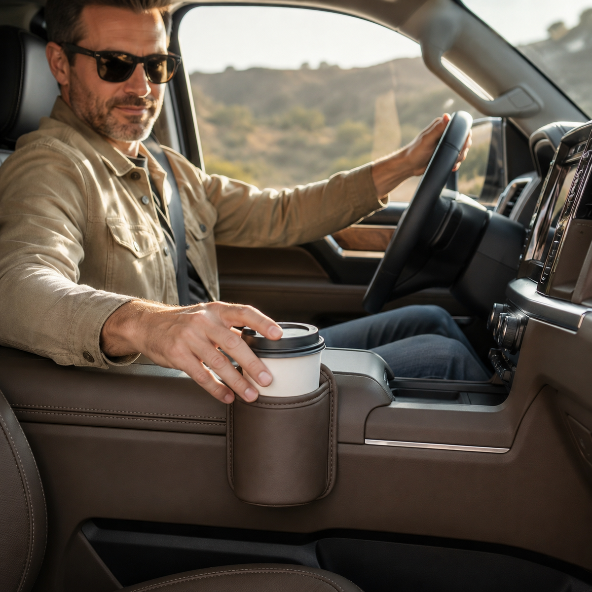 Door-Side Cup & Essentials Organizer