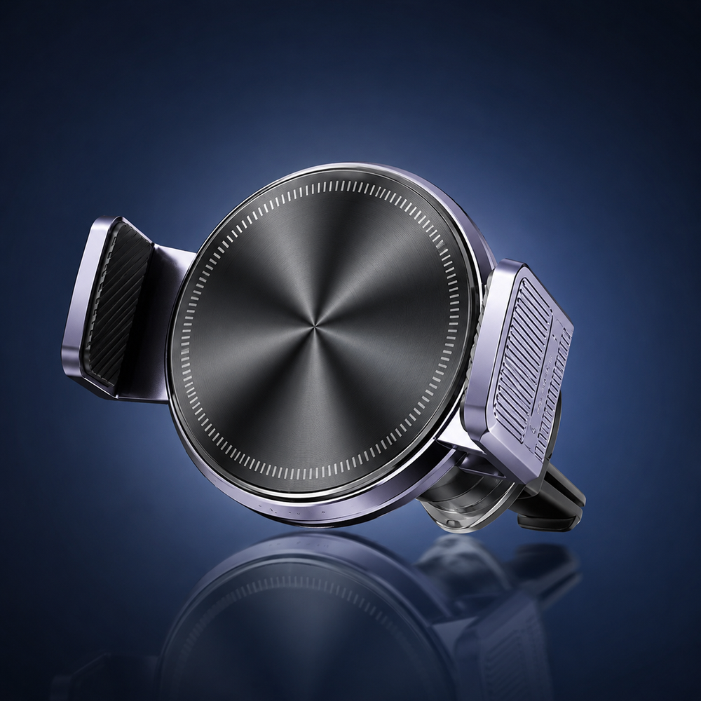 2-in-1 Magnetic & Clamp Car Phone Mount