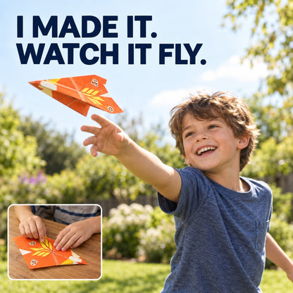 16-Model Paper Aircraft Kit — Build Fly & Collect