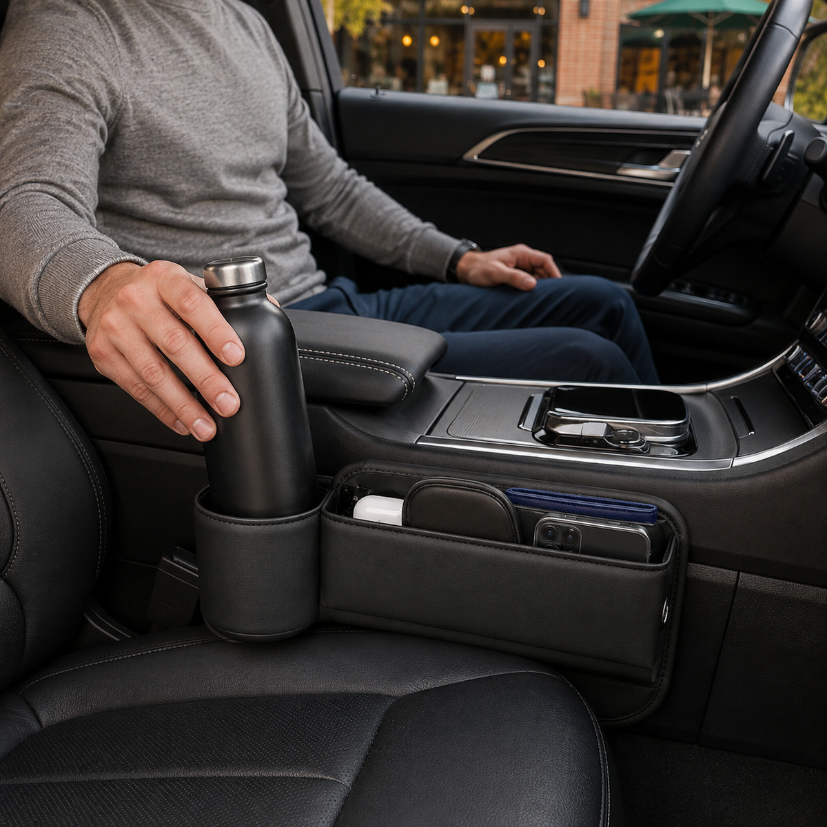 Car Seat Gap Organizer with Cup Holder