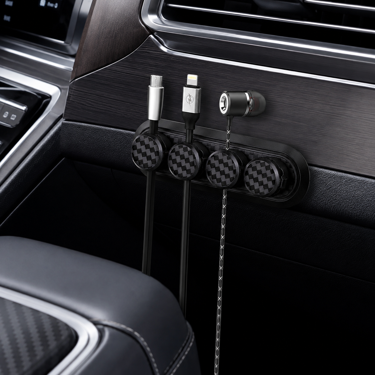 4-Clip Magnetic Car Cable Organizer
