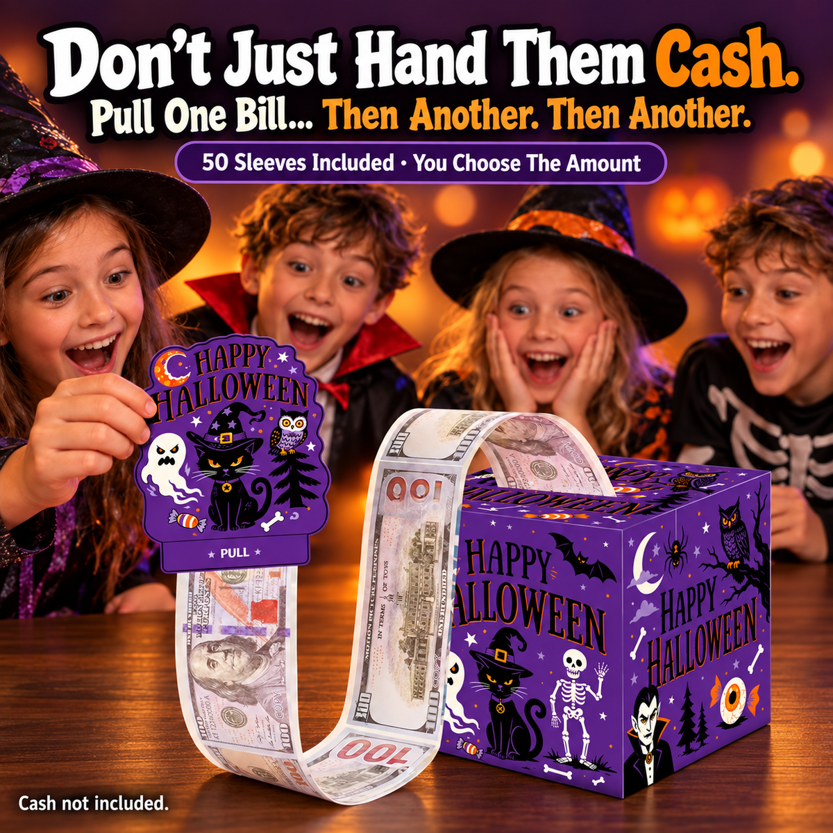 Halloween money pull box