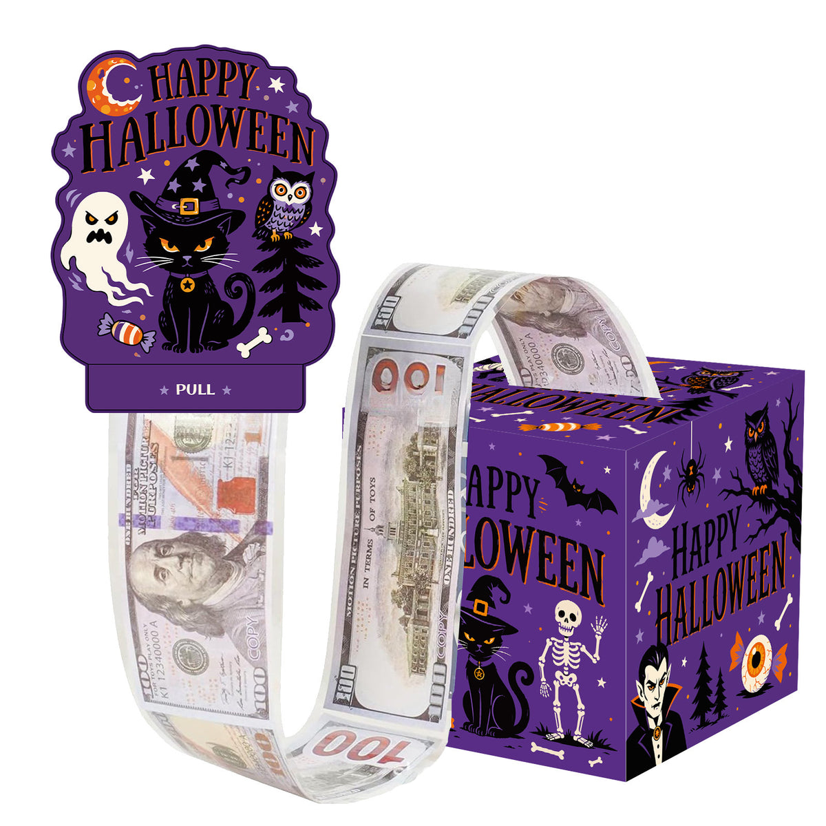Halloween money pull box