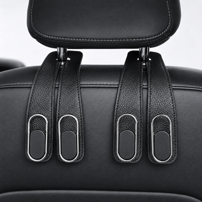 Dual Car Headrest Storage Hooks