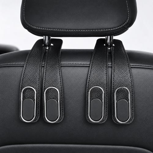Dual Car Headrest Storage Hooks
