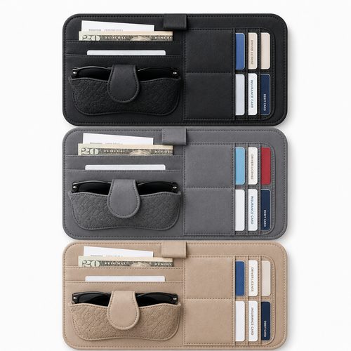 Sun Visor Multi-Pocket Organizer