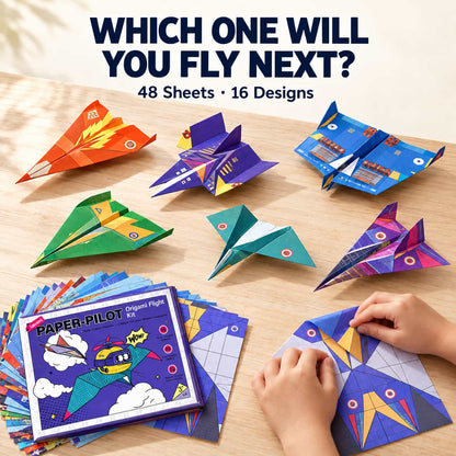 16-Model Paper Aircraft Kit — Build Fly & Collect