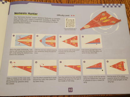 Original buyer photo of the paper airplane kit