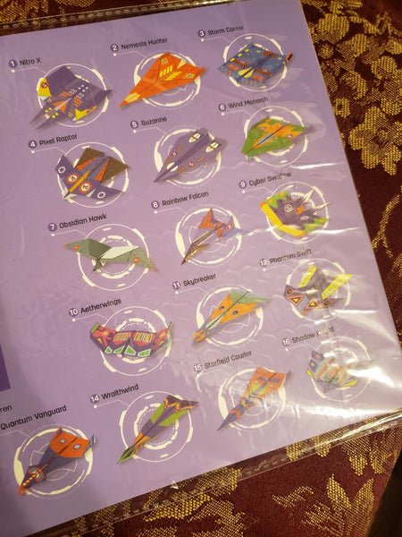 Original buyer photo of the paper airplane kit