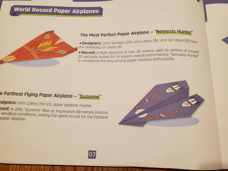 Original buyer photo of the paper airplane kit