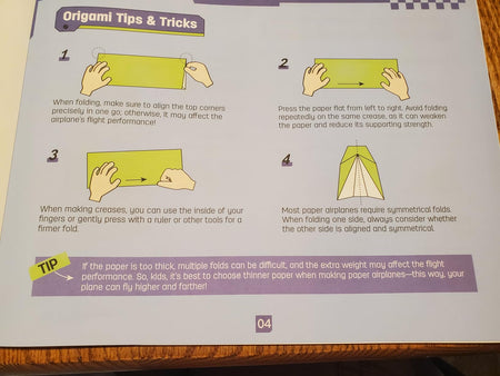 Original buyer photo of the paper airplane kit