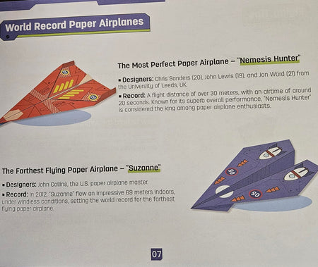 Original buyer photo of the paper airplane kit