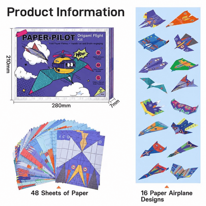 16-Model Paper Aircraft Kit — Build Fly & Collect